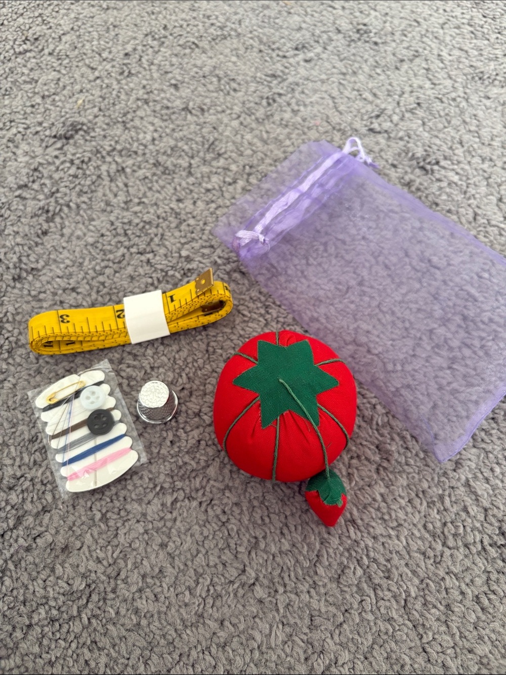 Vintage Tomato Pin Cushion Set